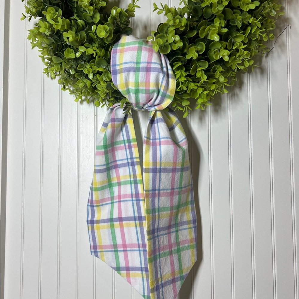 Plaid Wreath Sash